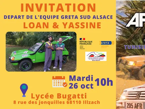 GRETA SUD ALSACE : départ pour le 205 Africa Raid ce mardi !